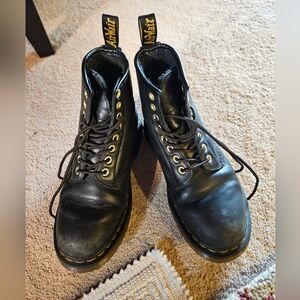 Dr Martens Airwave Women's 1460 mid calf black leather boot.  Used.  Size 6.